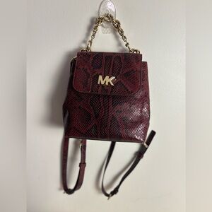 Michael Kors Mott Chain Python Mini Convertible Backpack